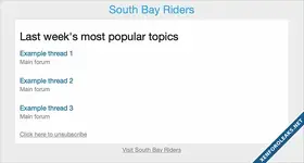 [Andy] Weekly newsletter