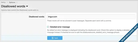 [Andy] Disallowed words