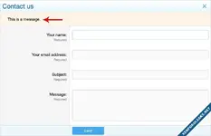 [Andy] Contact us show message