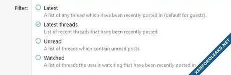 [XB] Widget New Posts: Latest Threads Filter