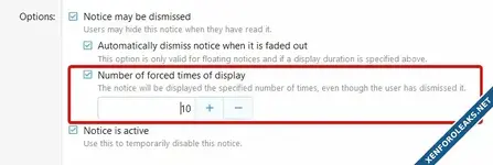 [XB] Notice Dismiss Forced Views