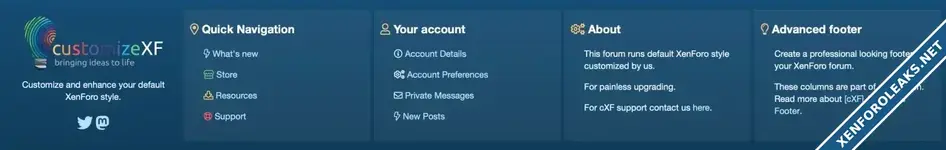 [cXF] Advanced Footer