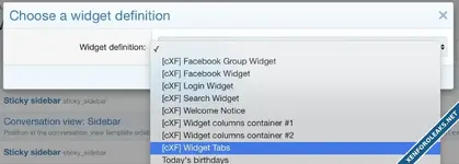 [cXF] Widget Tabs