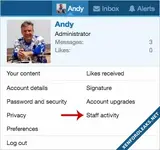 [Andy] Staff activity