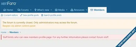 [cXF] Hide profile page