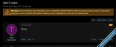AIXF Conversation Scam Warning