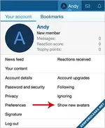 [Andy] Show new avatars