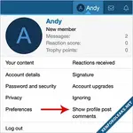 [Andy] Show profile post comments